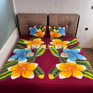 Best Quality Rayon Bedsheet Hand Painted Originally by Balinese Artisans 